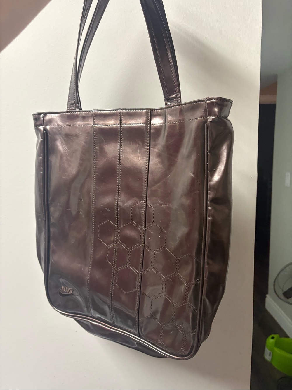 Y2K Metallic Nike Hex-Stitch Tote